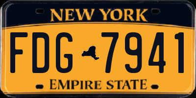 NY license plate FDG7941