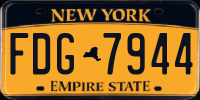 NY license plate FDG7944