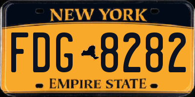 NY license plate FDG8282