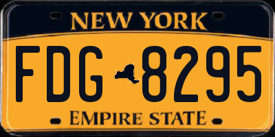 NY license plate FDG8295