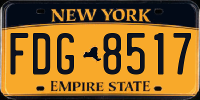 NY license plate FDG8517
