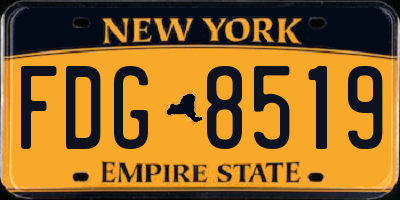 NY license plate FDG8519