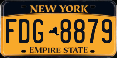 NY license plate FDG8879