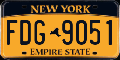 NY license plate FDG9051