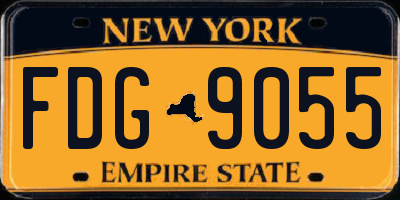 NY license plate FDG9055