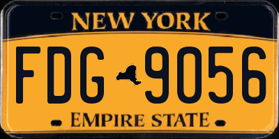 NY license plate FDG9056