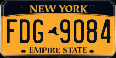 NY license plate FDG9084