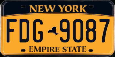 NY license plate FDG9087