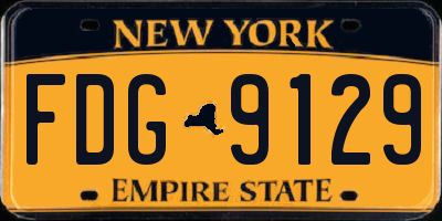 NY license plate FDG9129