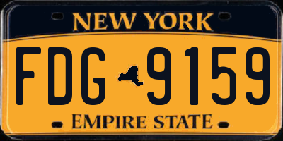 NY license plate FDG9159