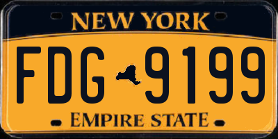 NY license plate FDG9199