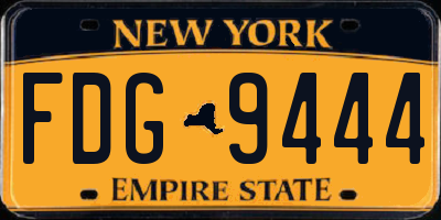 NY license plate FDG9444