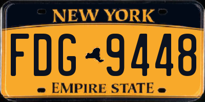 NY license plate FDG9448