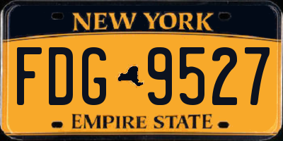NY license plate FDG9527