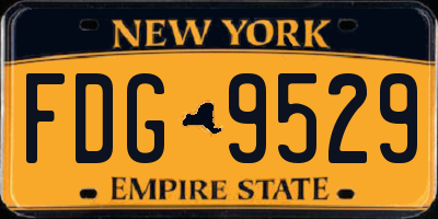 NY license plate FDG9529