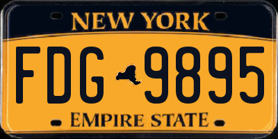 NY license plate FDG9895
