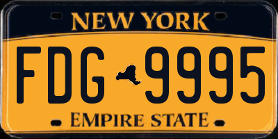 NY license plate FDG9995