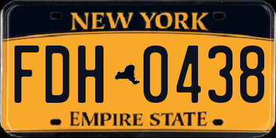 NY license plate FDH0438