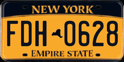 NY license plate FDH0628