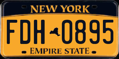 NY license plate FDH0895