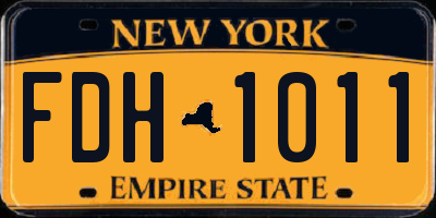 NY license plate FDH1011