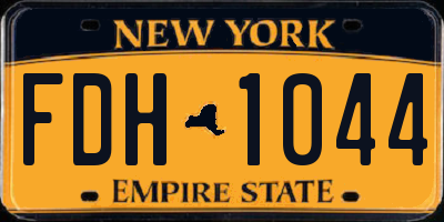 NY license plate FDH1044