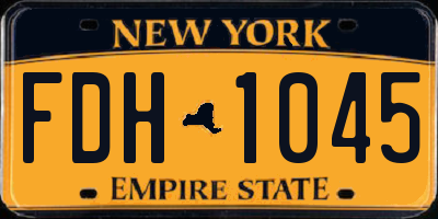 NY license plate FDH1045