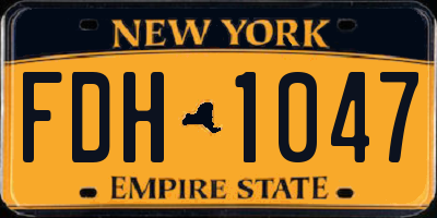 NY license plate FDH1047