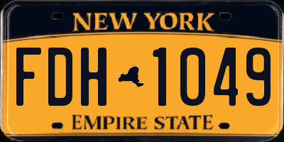 NY license plate FDH1049