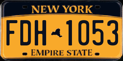 NY license plate FDH1053
