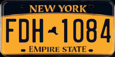 NY license plate FDH1084