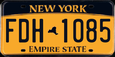 NY license plate FDH1085