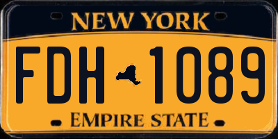 NY license plate FDH1089