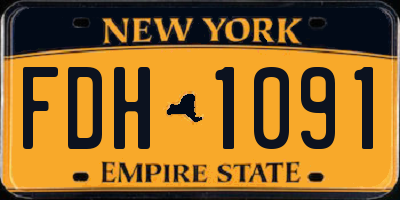 NY license plate FDH1091