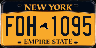 NY license plate FDH1095