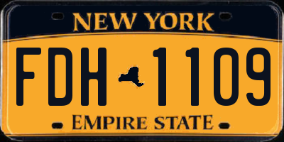 NY license plate FDH1109