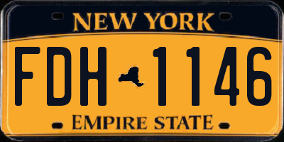 NY license plate FDH1146