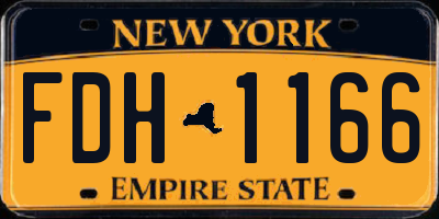 NY license plate FDH1166
