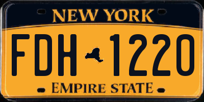 NY license plate FDH1220