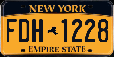 NY license plate FDH1228