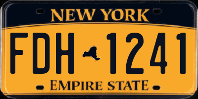 NY license plate FDH1241