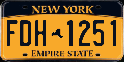 NY license plate FDH1251