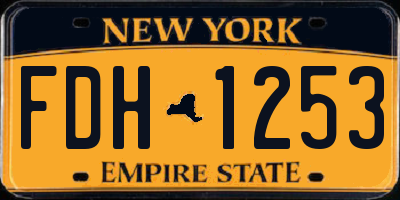 NY license plate FDH1253