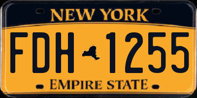 NY license plate FDH1255
