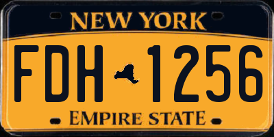 NY license plate FDH1256