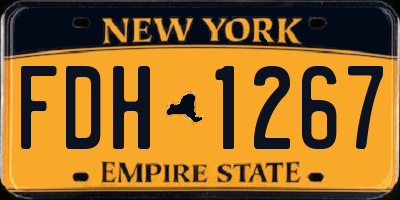 NY license plate FDH1267
