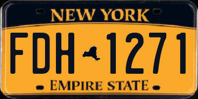 NY license plate FDH1271