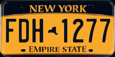 NY license plate FDH1277