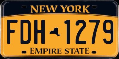 NY license plate FDH1279