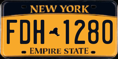 NY license plate FDH1280